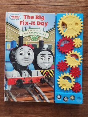 Rare Thomas & Friends The Big Fix-It Day Sound Book With Gear Toy Panel